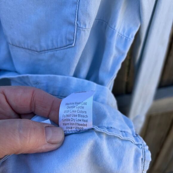 Modbe button up long sleeve denim size medium - Picture 6 of 8